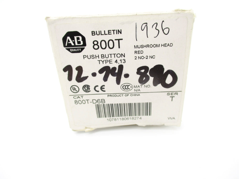 INDUSTRIAL SPARE PART 800T-D6B SER. T (AS PICTURED) (WH) NSMP