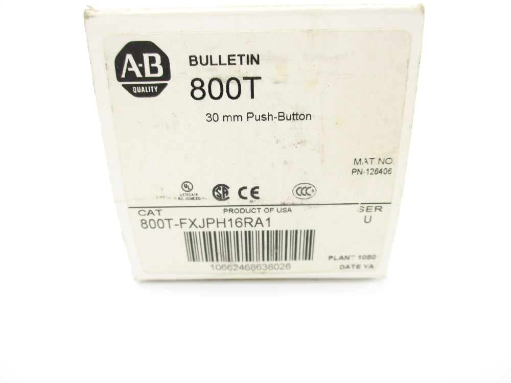 ALLEN BRADLEY 800T-FXJPH16RA1 SER. U (WH) NSMP