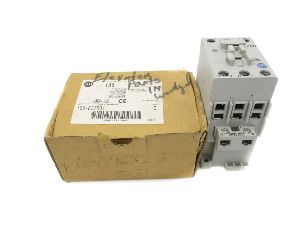 ALLEN BRADLEY 100-C37D01 SER. C 110/120V (BR/WH) NSMP