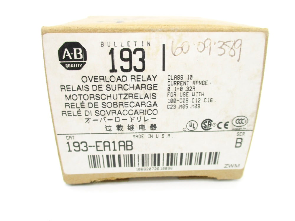 INDUSTRIAL SPARE PART 193-EA1AB SER. B 690V 0.1-0.32A (BR/WH) NSMP