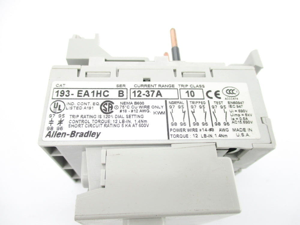 ALLEN BRADLEY 193-EA1HC SER. B 12-37A UNMP