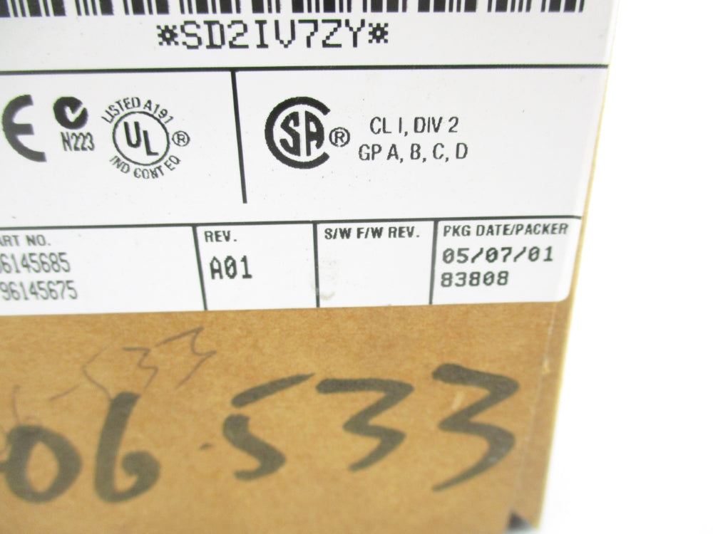 ALLEN BRADLEY 1794-IB16 SER. A DATE: 2001 NSFS