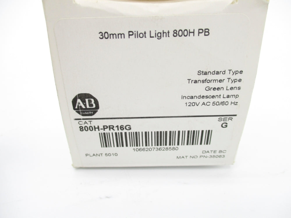 ALLEN BRADLEY 800H-PR16G SER. G (WH) NSMP