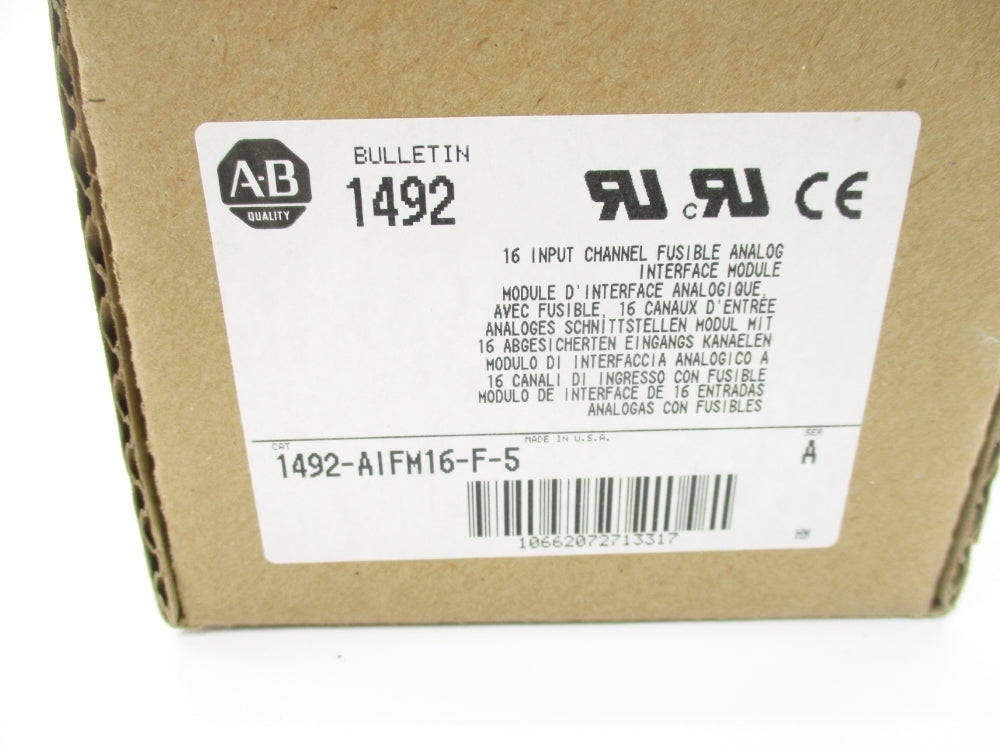 ALLEN BRADLEY 1492-AIFM16-F-5 SER. A (BR/WH) NSMP