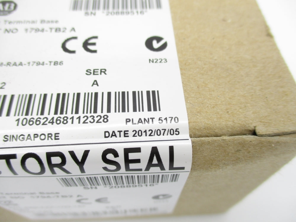 INDUSTRIAL SPARE PART 1794-TB2 SER. A DATE: 2012 NSFS
