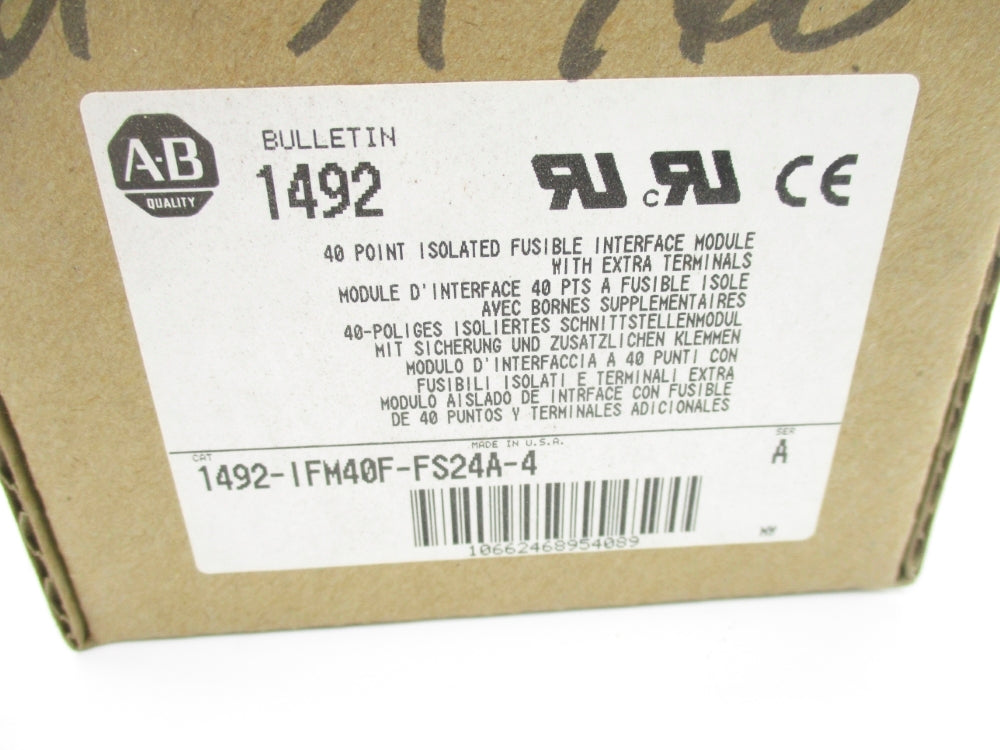 ALLEN BRADLEY 1492-IFM40F-FS24A-4 SER. A NSMP