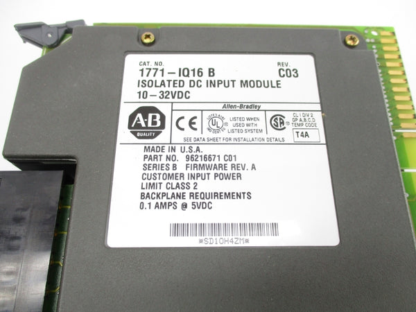 ALLEN BRADLEY 1771-IQ16 SER. B F/W A UNMP