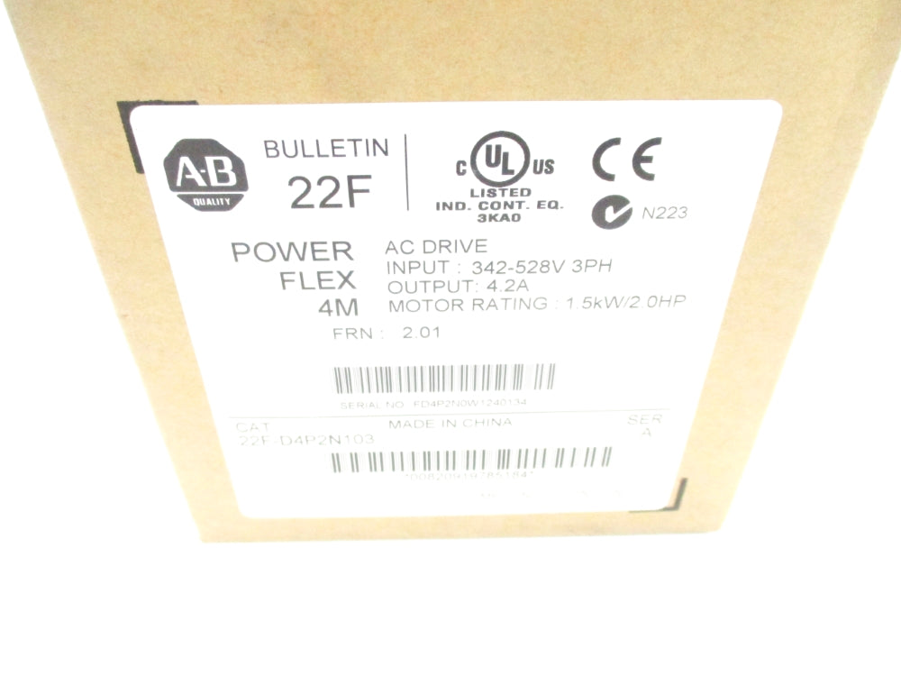 ALLEN BRADLEY 22F-D4P2N103 SER. A F/W 2.01 NSMP