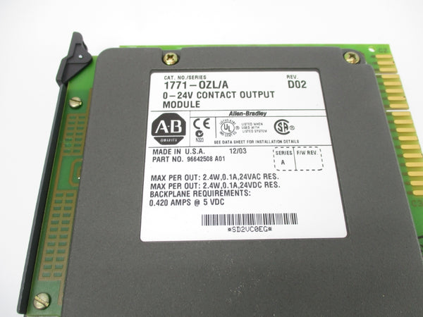 ALLEN BRADLEY 1771-OZL SER. A UNMP