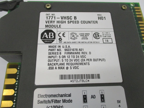 ALLEN BRADLEY 1771-VHSC SER. B 12-24VDC F/W D UNMP