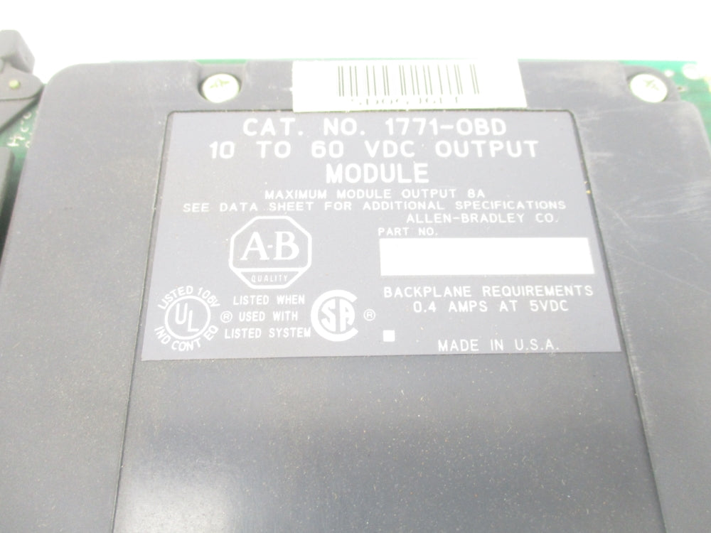 ALLEN BRADLEY 1771-OBD 60VDC 8A UNMP