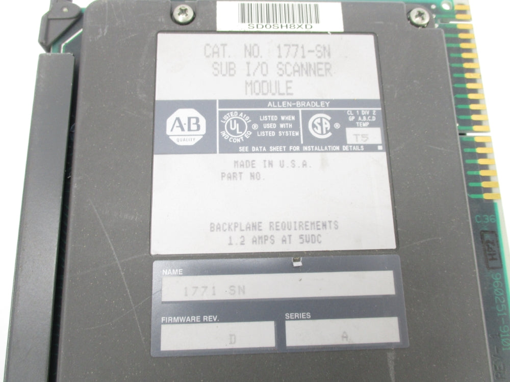 ALLEN BRADLEY 1771-SN SER. A F/W D UNMP