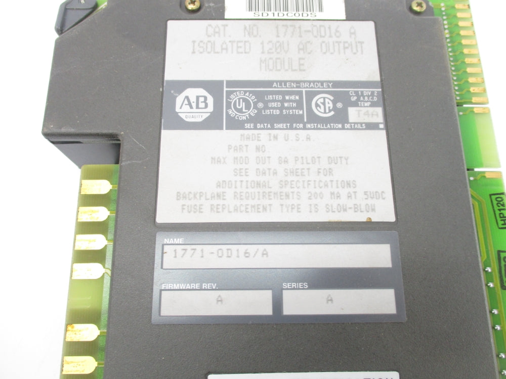 ALLEN BRADLEY 1771-OD16 SER. A UNMP