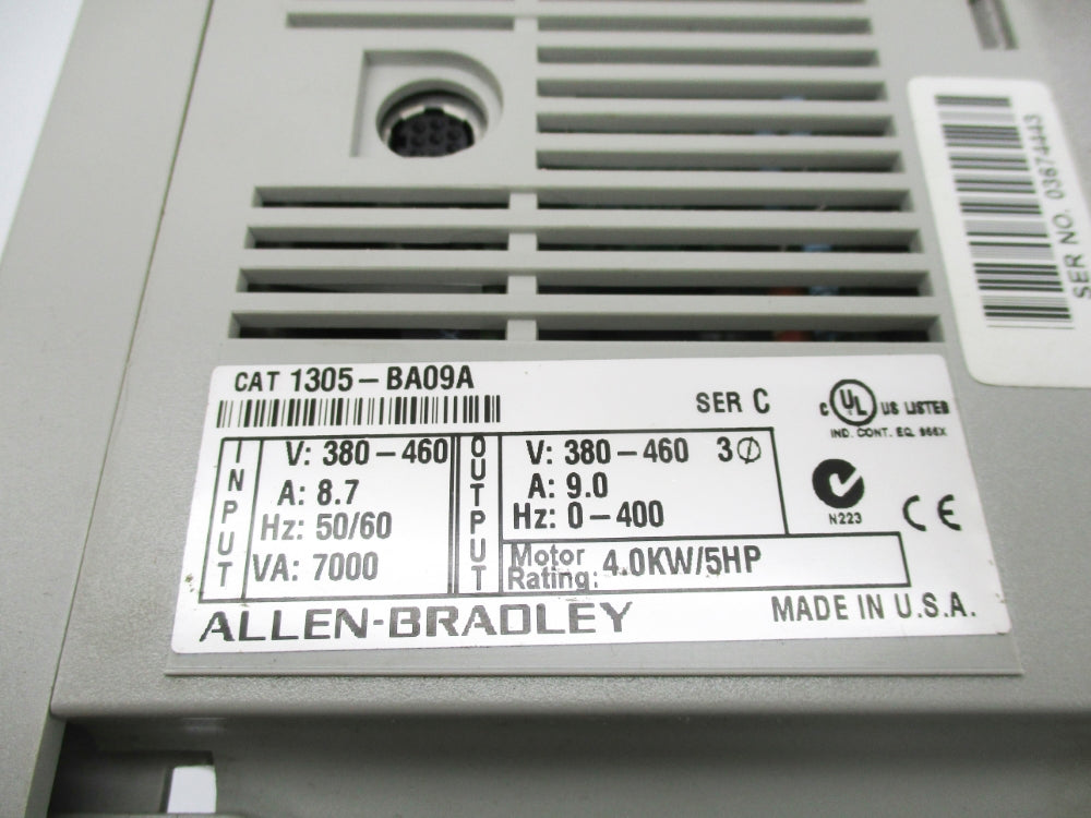 ALLEN BRADLEY 1305-BA09A SER. C (AS PICTURED) NSNP