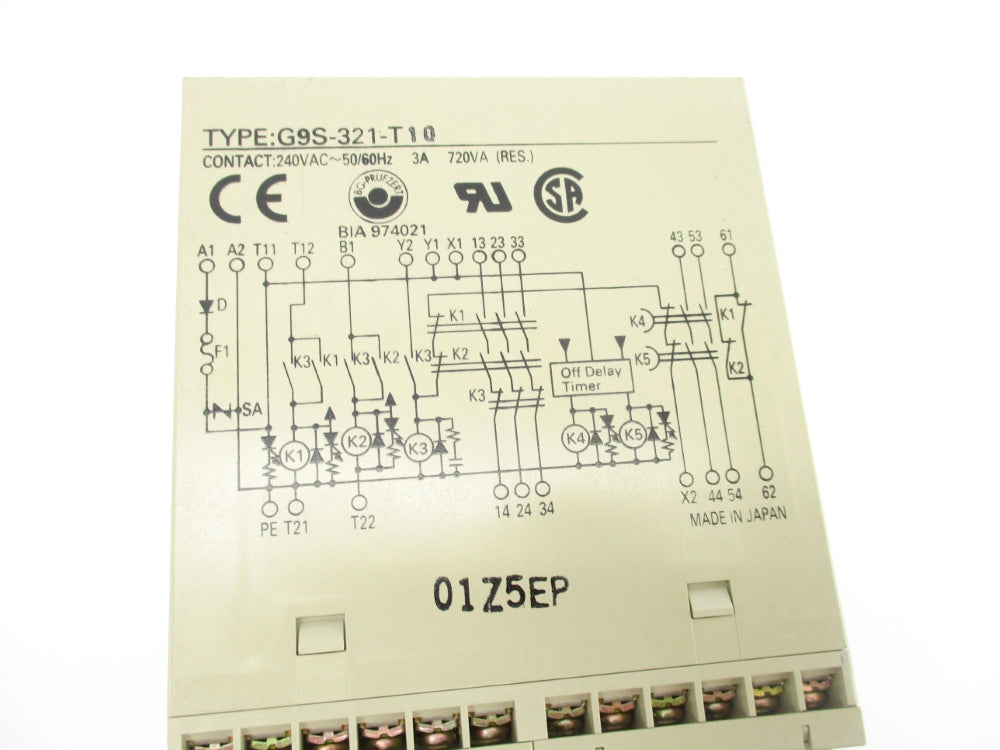 OMRON G9S-321-T10 24VDC 3A NSNP