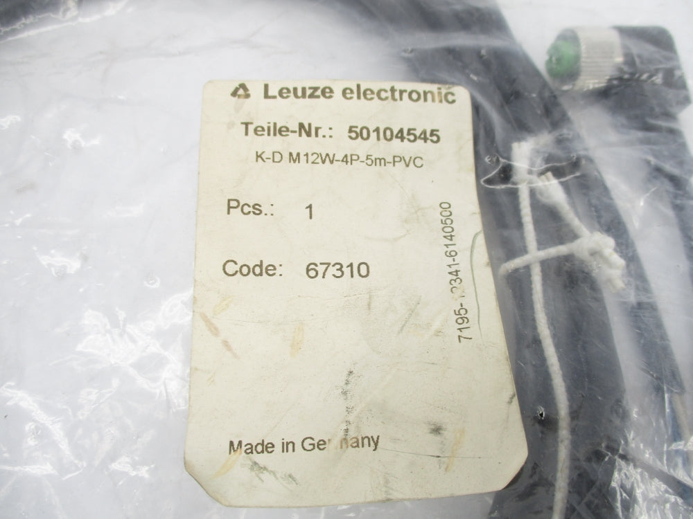 LEUZE 50104545 K-D-M12W-4P-5M-PVC NSMP