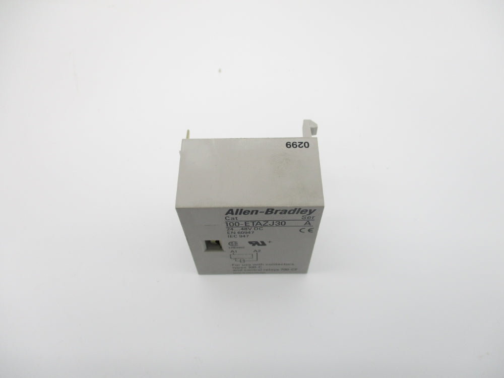 ALLEN BRADLEY 100-ETAZJ30 SER. A 1-30S 24-48VDC NSNP