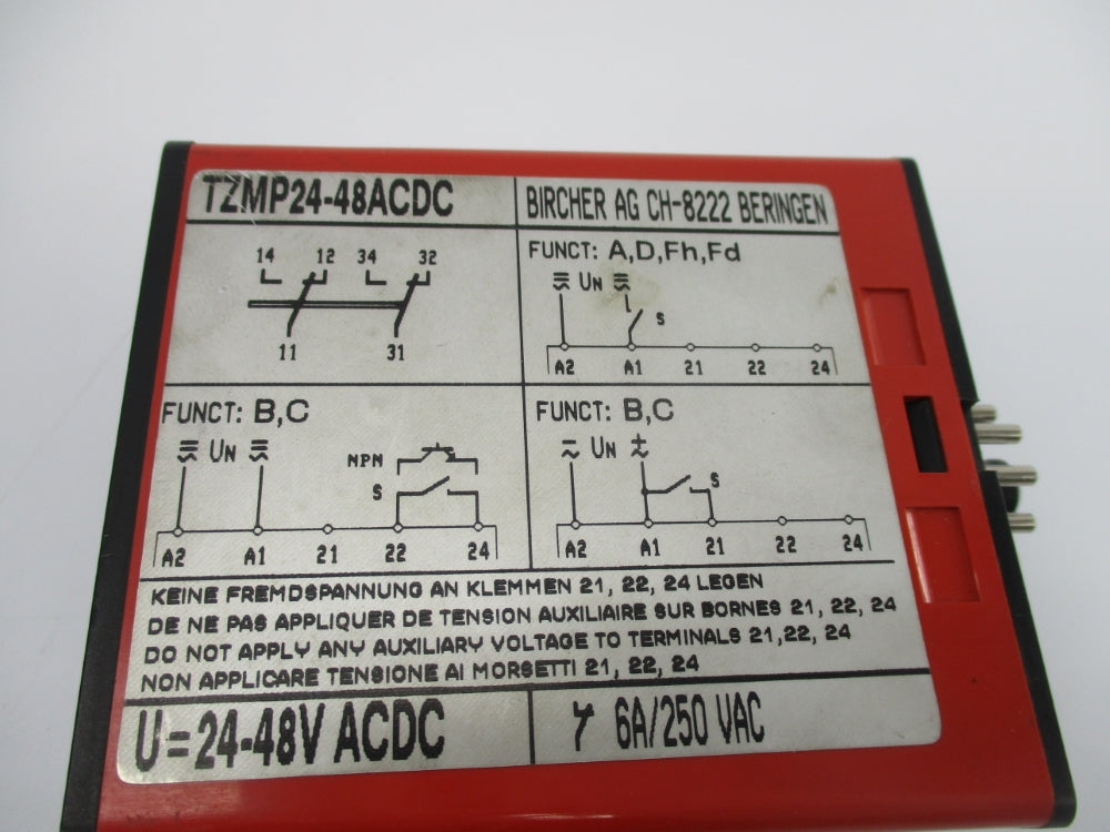 BIRCHER TZMP24-48ACDC 24-48VAC/DC 6A NSNP