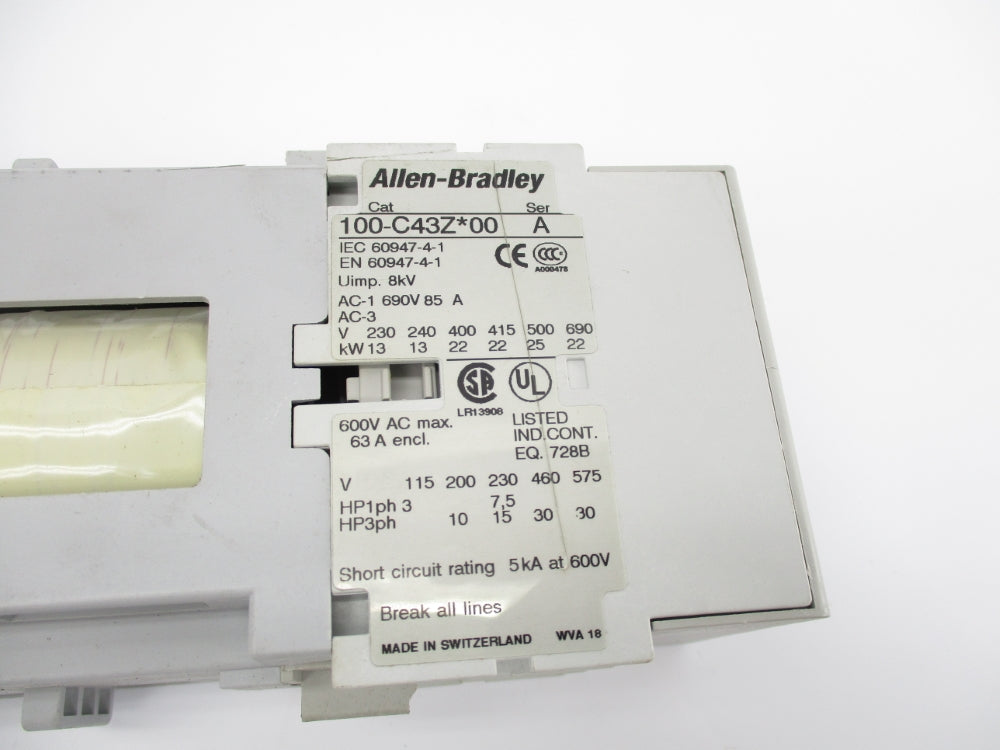 ALLEN BRADLEY 100-C43ZJ00 SER. A 24VDC NSNP