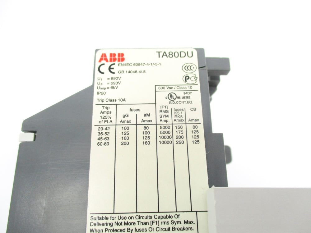 ABB TA80DU-63 690V 45-63A NSNP