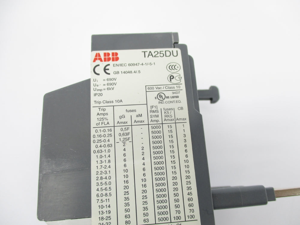 ABB TA25DU-1 690V 0.63-1A NSNP