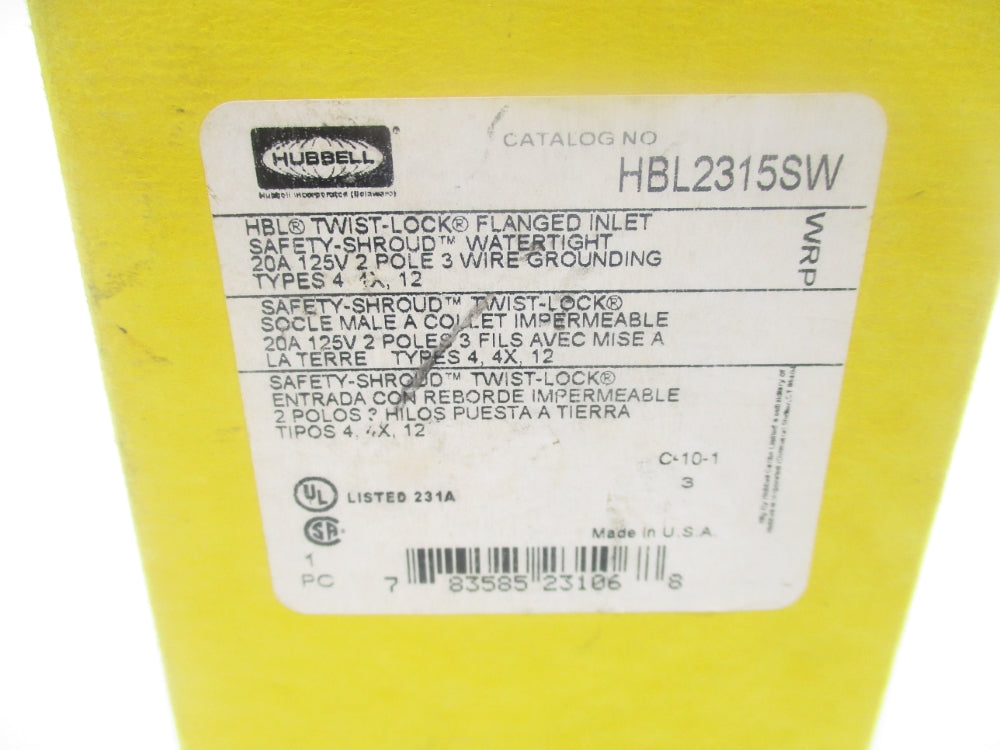 HUBBELL HBL2315SW NSMP