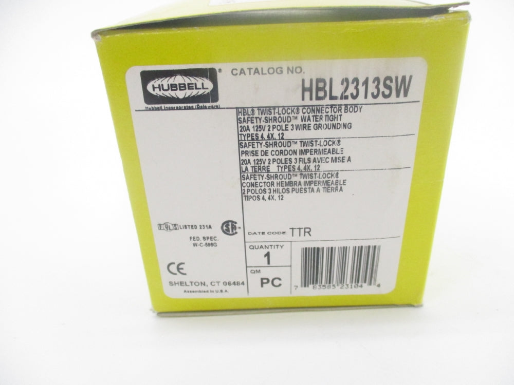 HUBBELL HBL2313SW 125V 20A NSMP