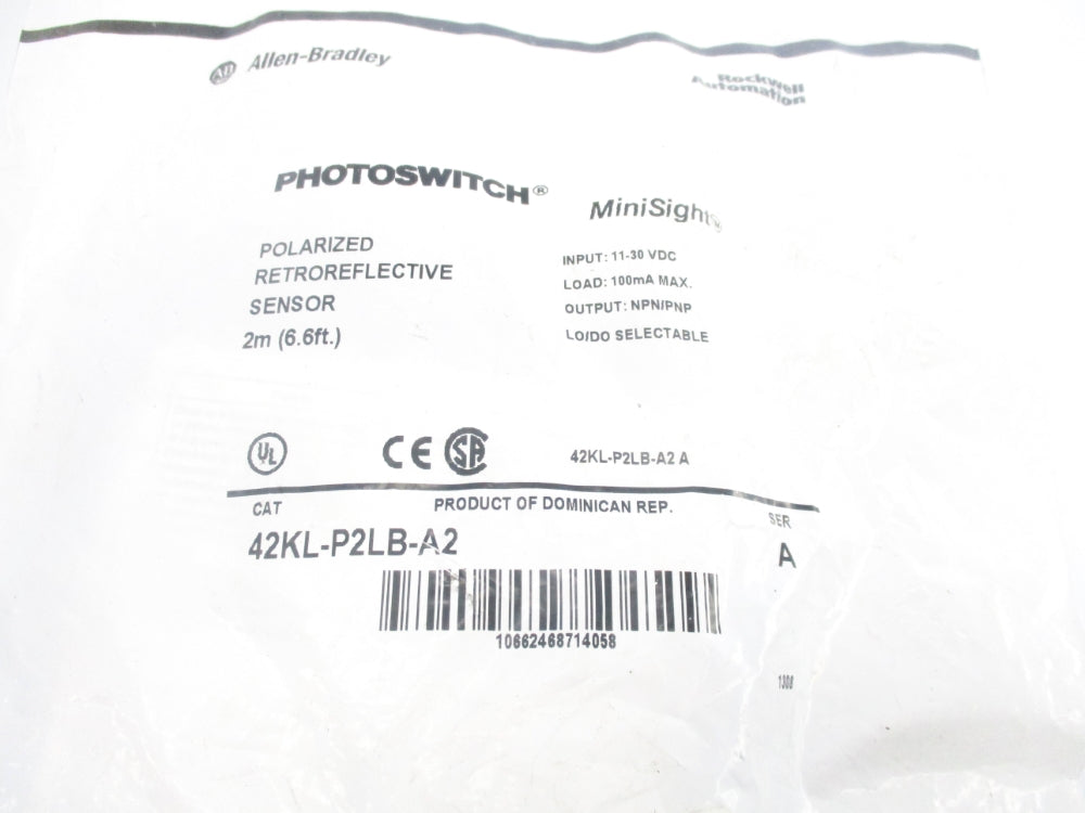 ALLEN BRADLEY 42KL-P2LB-A2 SER. A 11-30VDC NSMP