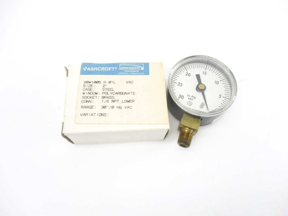 ASHCROFT 20W1005H01LVAC 30"/0HG-VAC NSMP