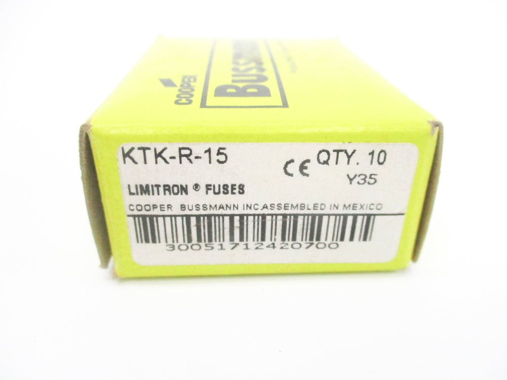 BUSSMANN KTK-R-15 600VAC 15A (PKG OF 10) NSMP