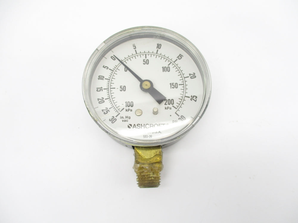 ASHCROFT 25W1005H02L30/V-AGZ 30"HGVAC/0-30PSI NSMP