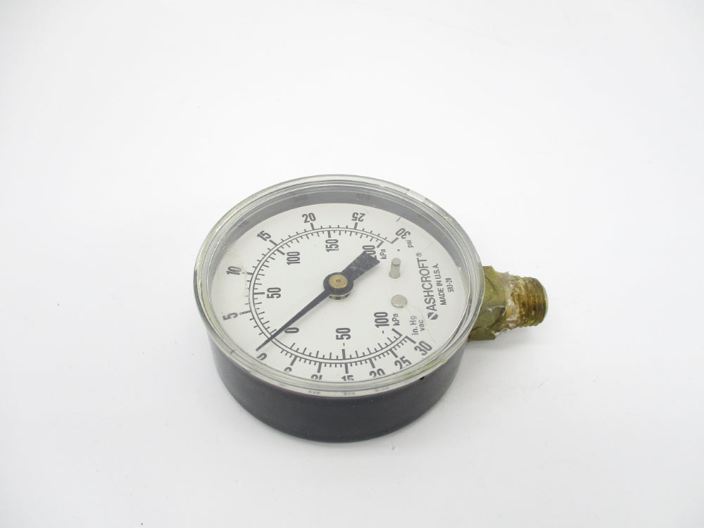ASHCROFT 25W1005H02L30/V-AGZ 30"HGVAC/0-30PSI NSMP