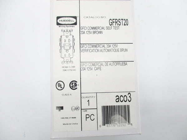 HUBBELL GFRST20 125V 20A NSMP