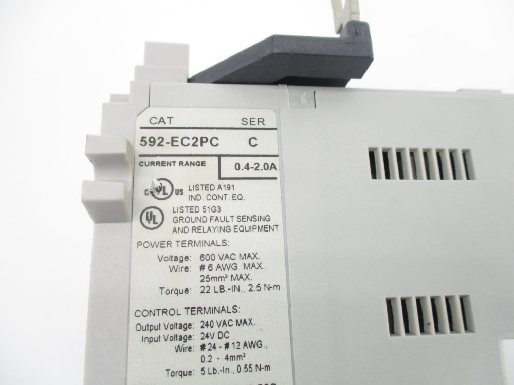 ALLEN BRADLEY 592-EC2PC SER. C 600VAC 0.4-2.0A UNMP