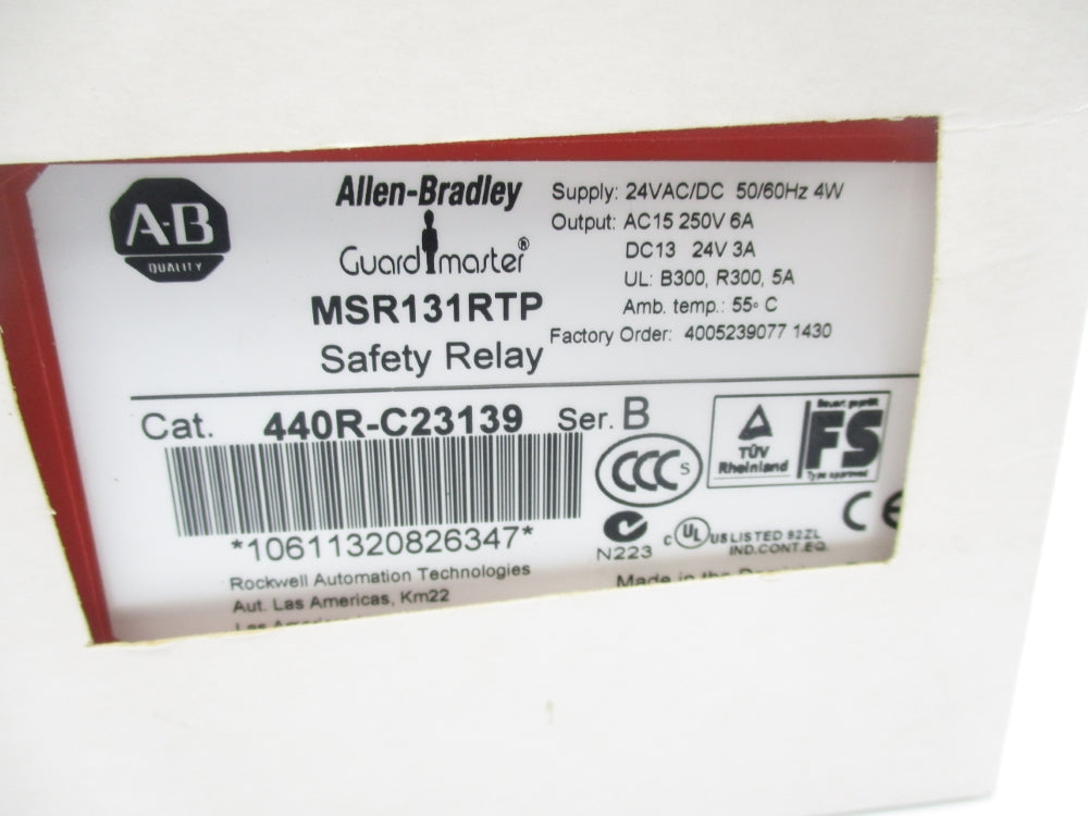 INDUSTRIAL SPARE PART 440R-C23139 SER. B 24VAC/DC 6A (WH) NSMP