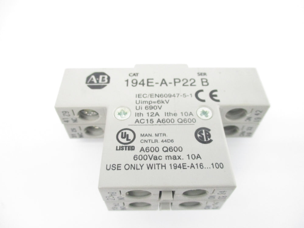 INDUSTRIAL SPARE PART 194E-A-P22 SER. B 600VAC 10A NSNP