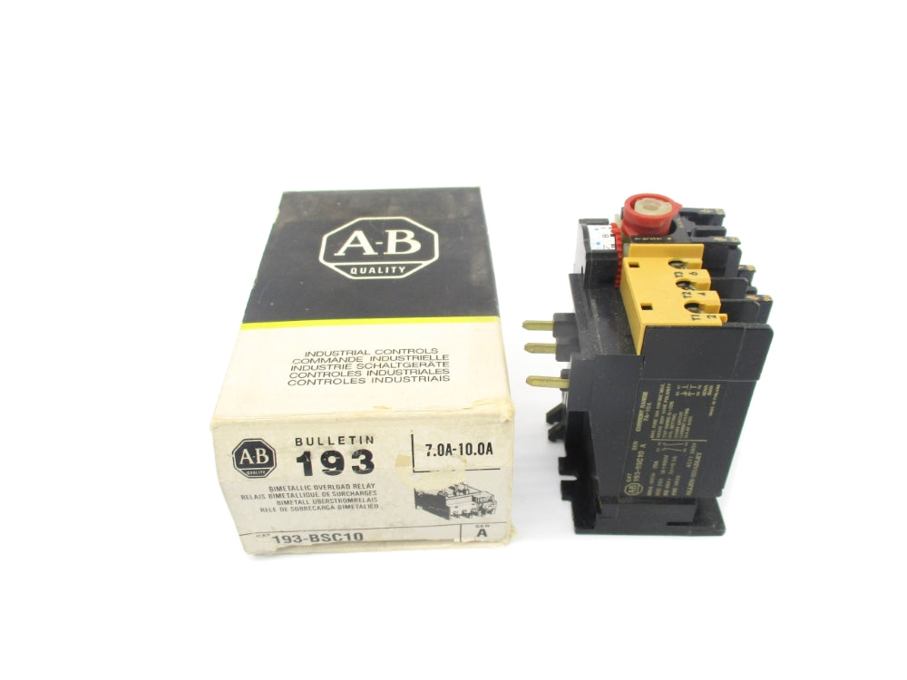 INDUSTRIAL SPARE PART 193-BSC10 SER. A 660V 7.0-10.0A (BK/YL) NSMP