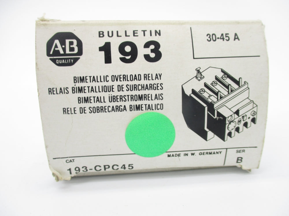 INDUSTRIAL SPARE PART 193-CPC45 SER. B 600V 30-45A (BK/YL) NSMP