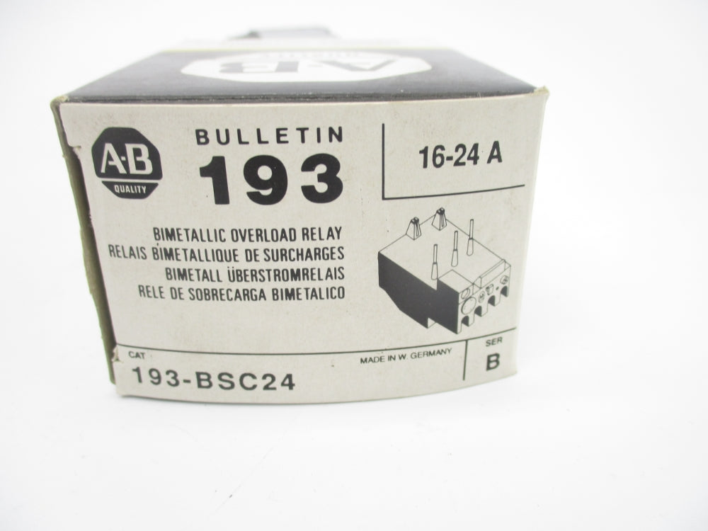 INDUSTRIAL SPARE PART 193-BSC24 SER. B 600V 16-24A (BK/YL) NSMP
