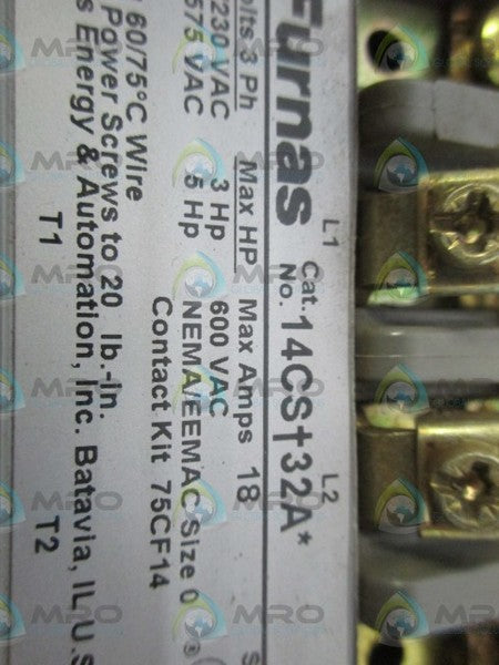 FURNAS 14CST32A* AMP MAX *USED*