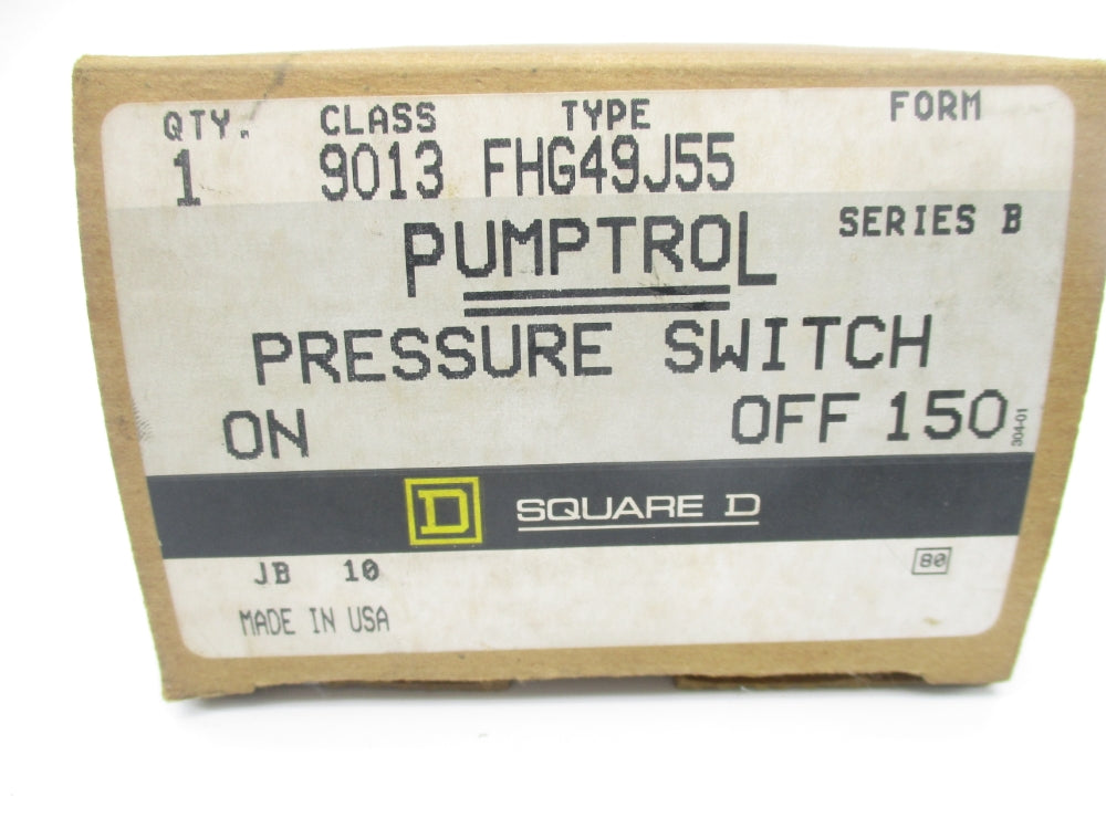 SQUARE D 9013FHG49J55 SER. B 150PSI NSMP