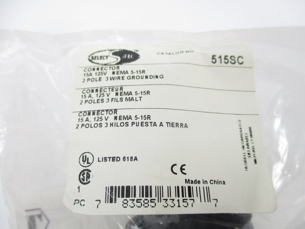 HUBBELL 515SC 125V 15A NSMP