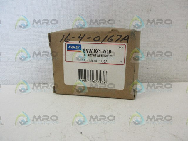 SKF SNW 9X1.7/16 ADAPTER ASSEMBLY *NEW IN BOX*