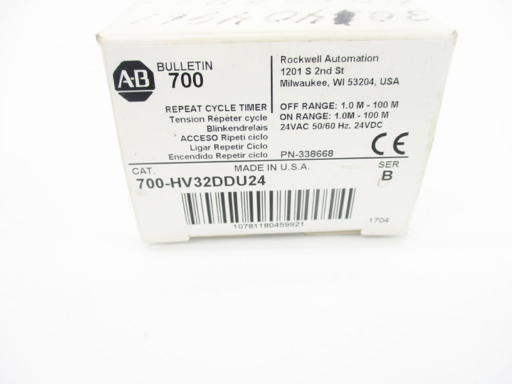 INDUSTRIAL SPARE PART 700-HV32DDU24 SER. B 24VAC/DC 1.0M-100M (WH) NSMP