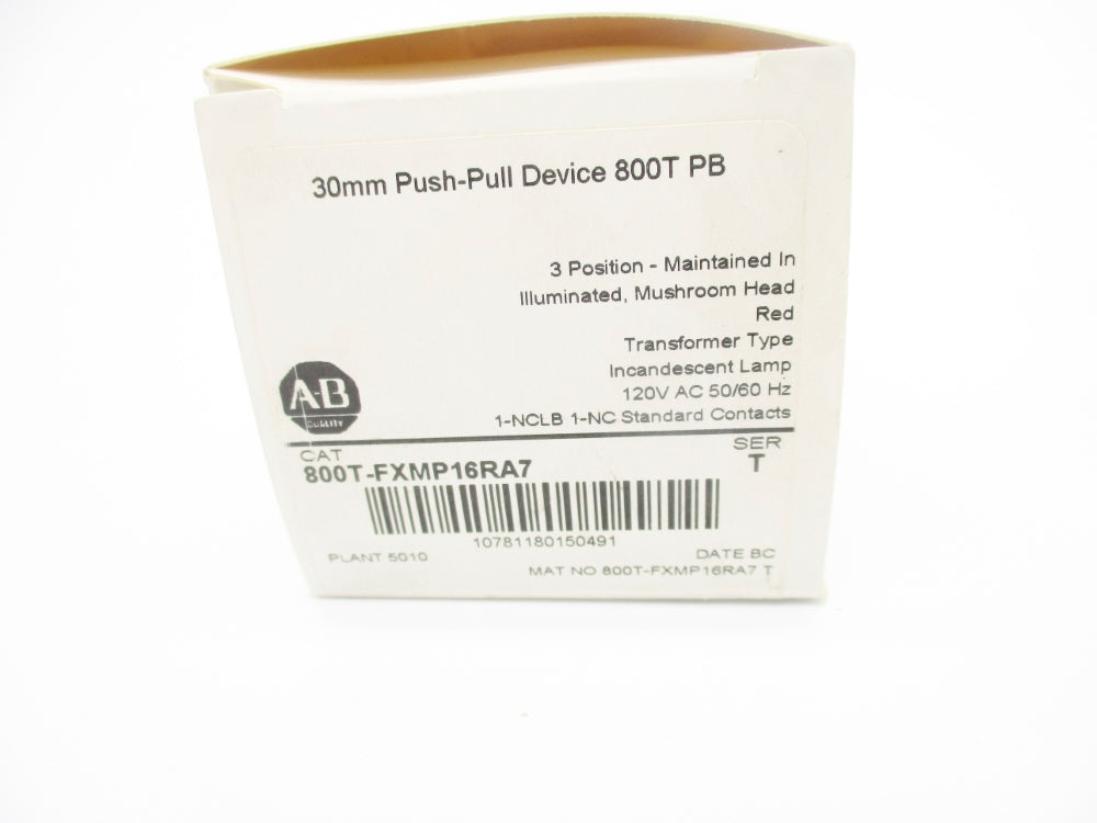 ALLEN BRADLEY 800T-FXMP16RA7 SER. T (AS PICTURED) (WH) NSMP