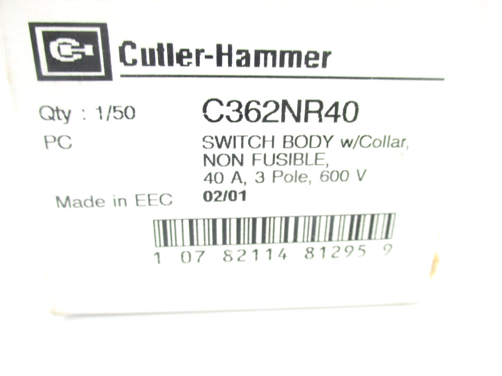 CUTLER HAMMER C362NR40 NSMP