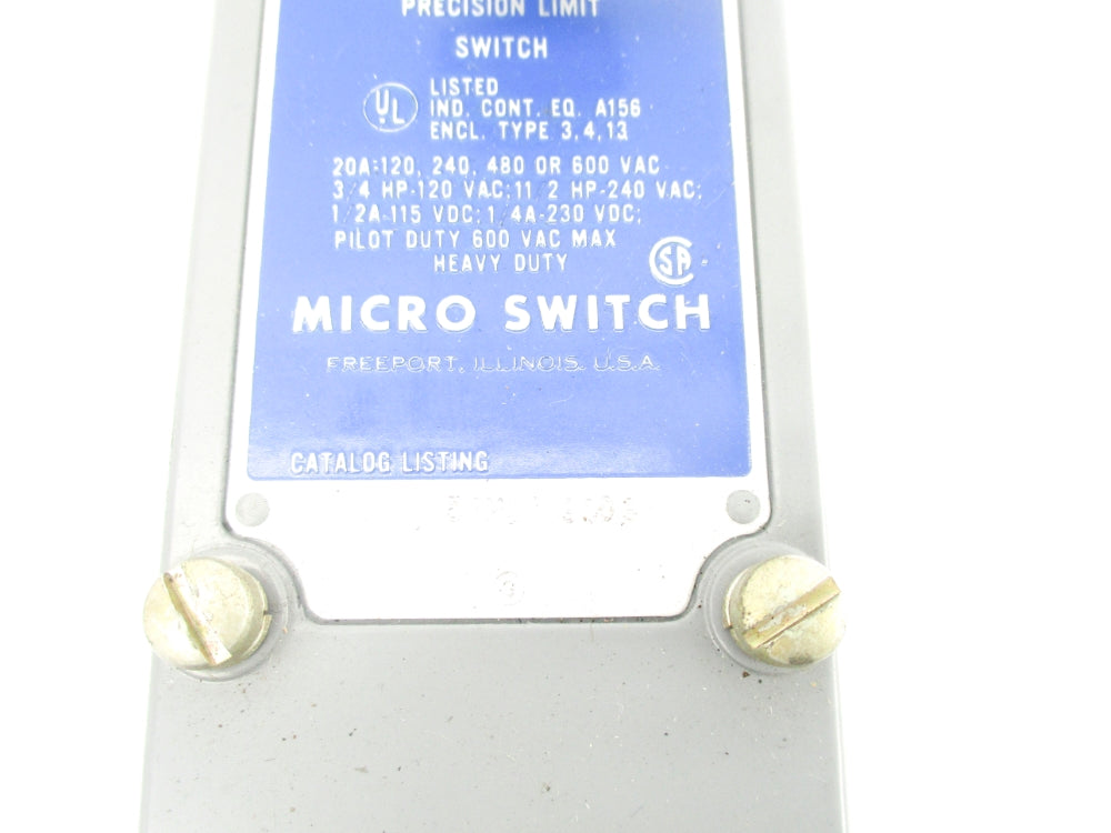 MICRO SWITCH 51ML1 600VAC 20A UNMP