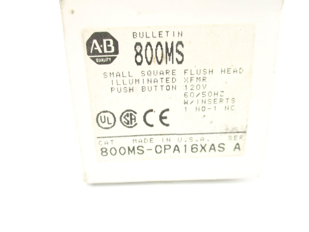 ALLEN BRADLEY 800MS-CPA16XAS SER. A (GY/BL) NSMP