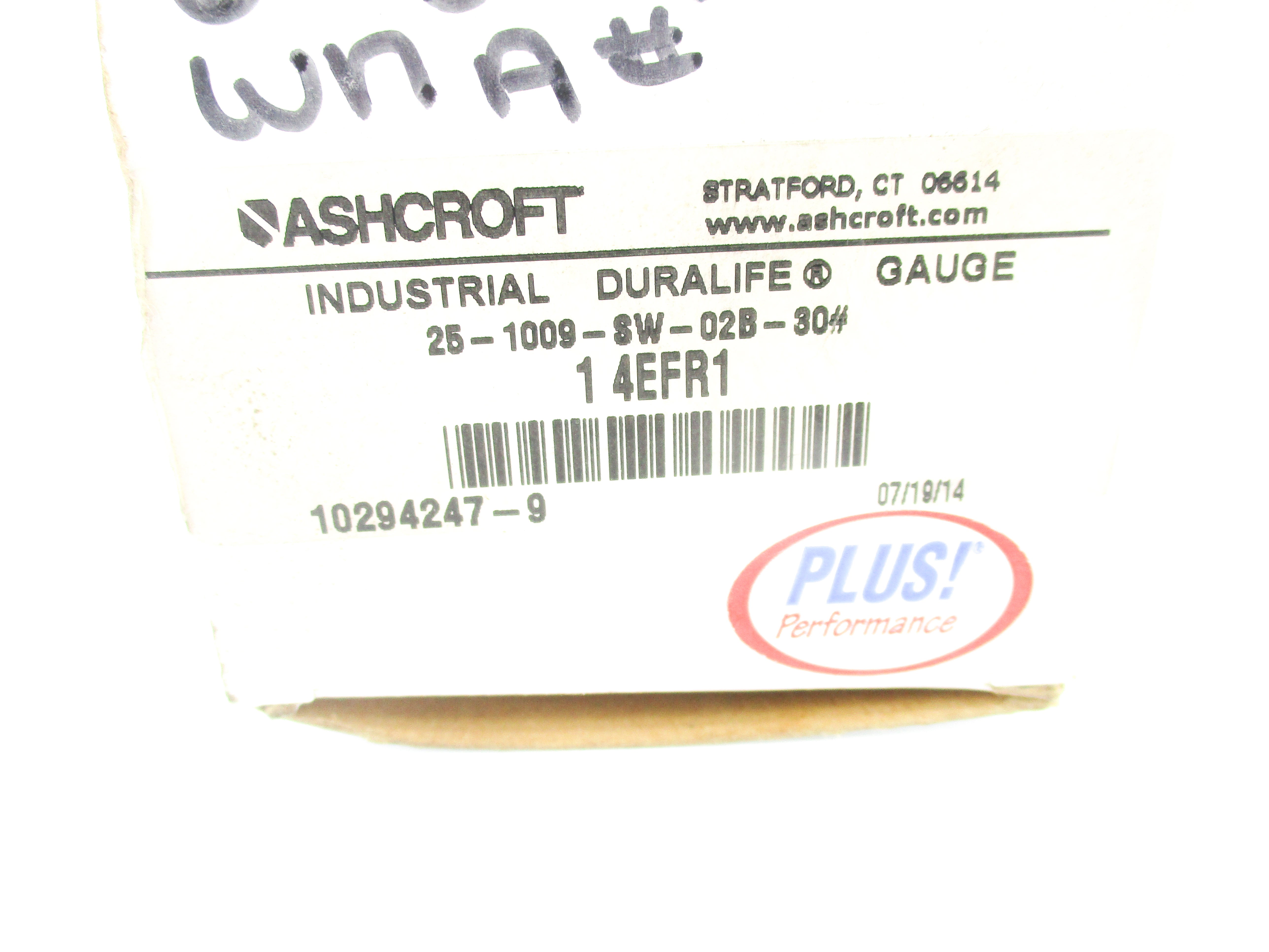 ASHCROFT 25-1009-SW-02B-30# 14EFR1 0-30PSI NSMP