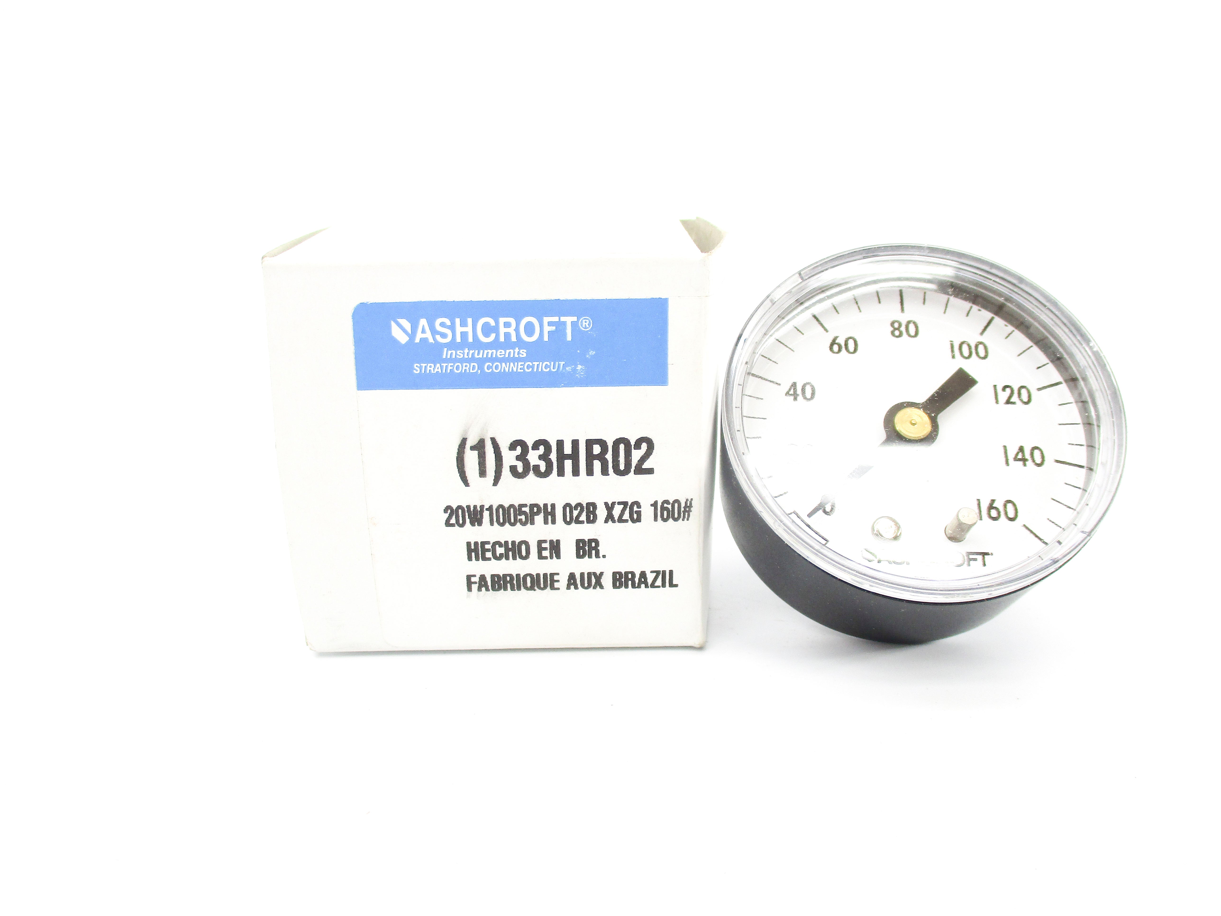 ASHCROFT 20W1005PH02BXZG160# 33HR02 0-160PSI NSMP